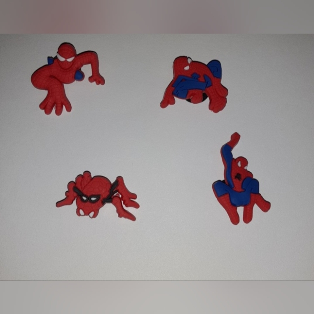 NEW Lot of 4 Spider-Man Shoe charms / jibbetz
